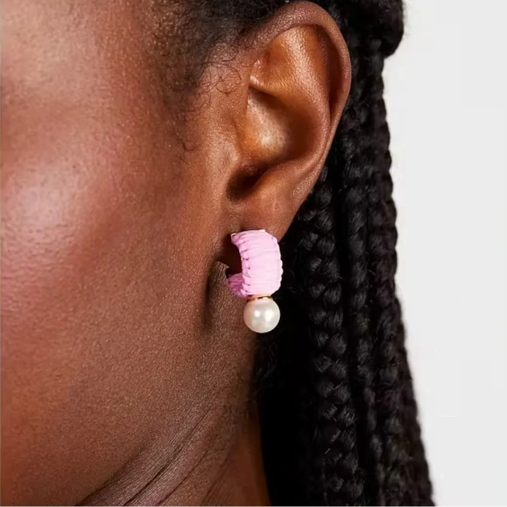 KATE SPADE Raffia Earrings - Pink